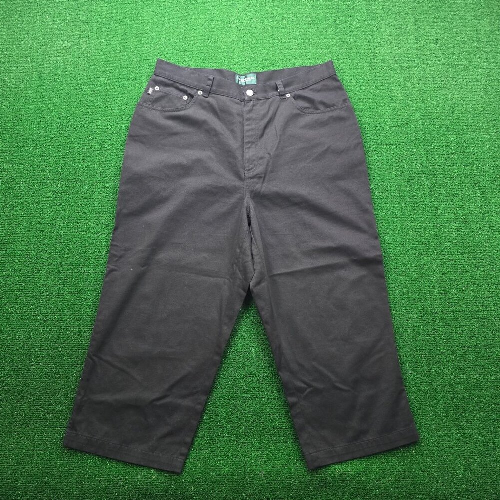 Lauren Jeans Co Ralph Lauren Pants Womens 14W Plus Black  Straight Leg‎